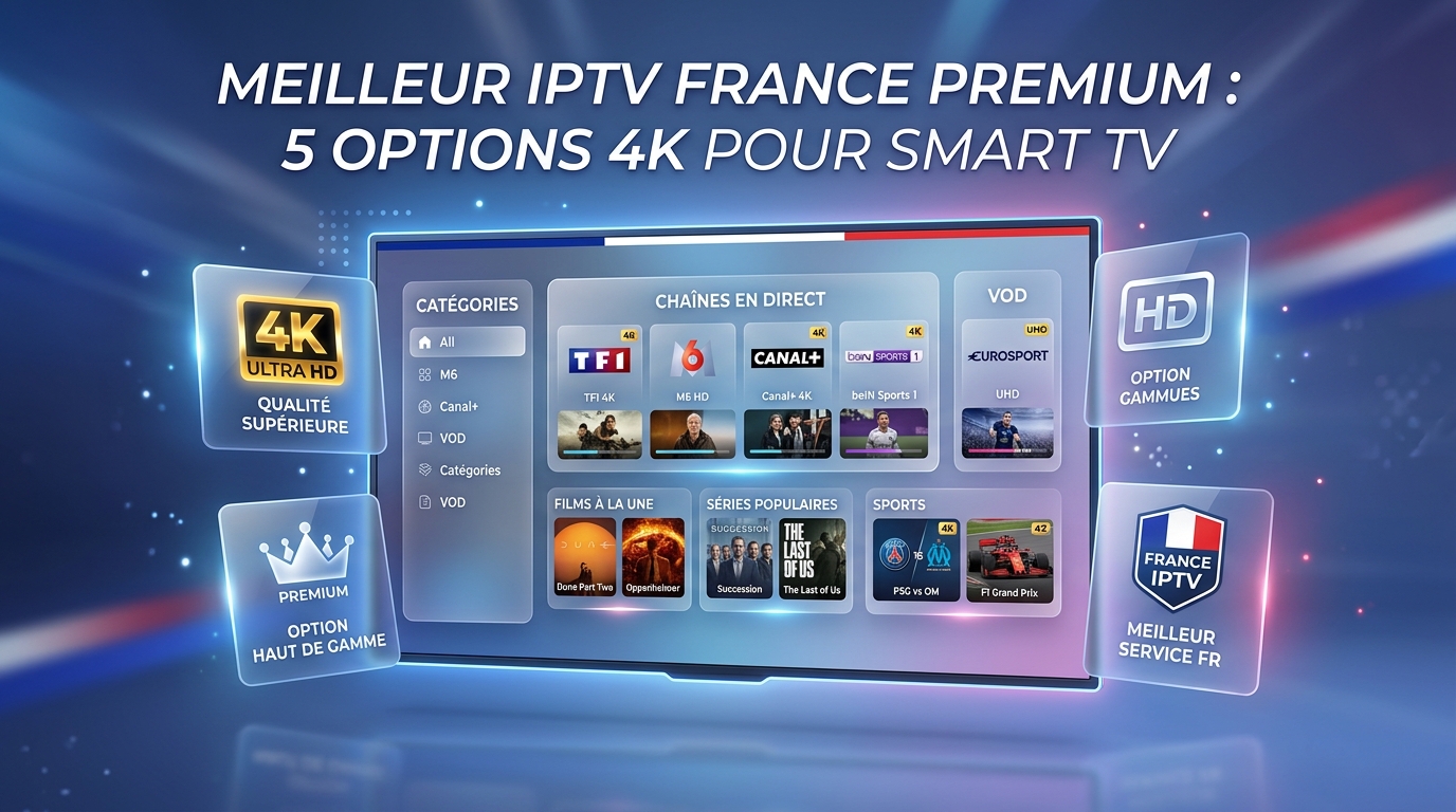 Meilleur IPTV France Premium : 5 options 4K pour Smart TV
