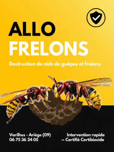 Nid de guêpes ou frelons à Varilhes
