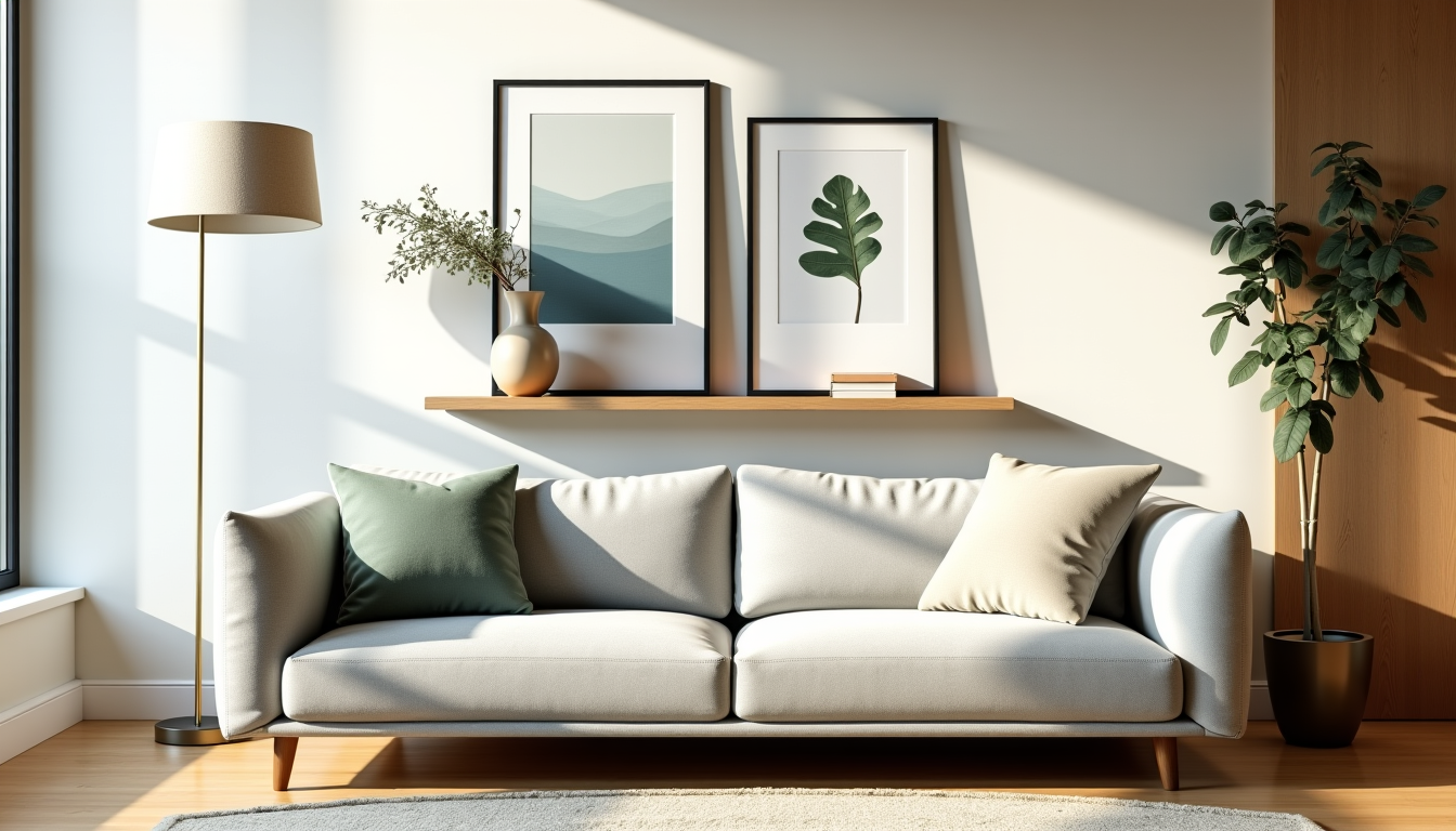 Comment décorer un mur derrière un canapé ?